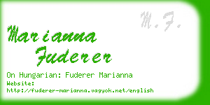 marianna fuderer business card